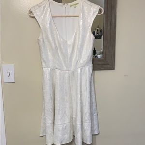White and silver shimmer Gianni Bini dress